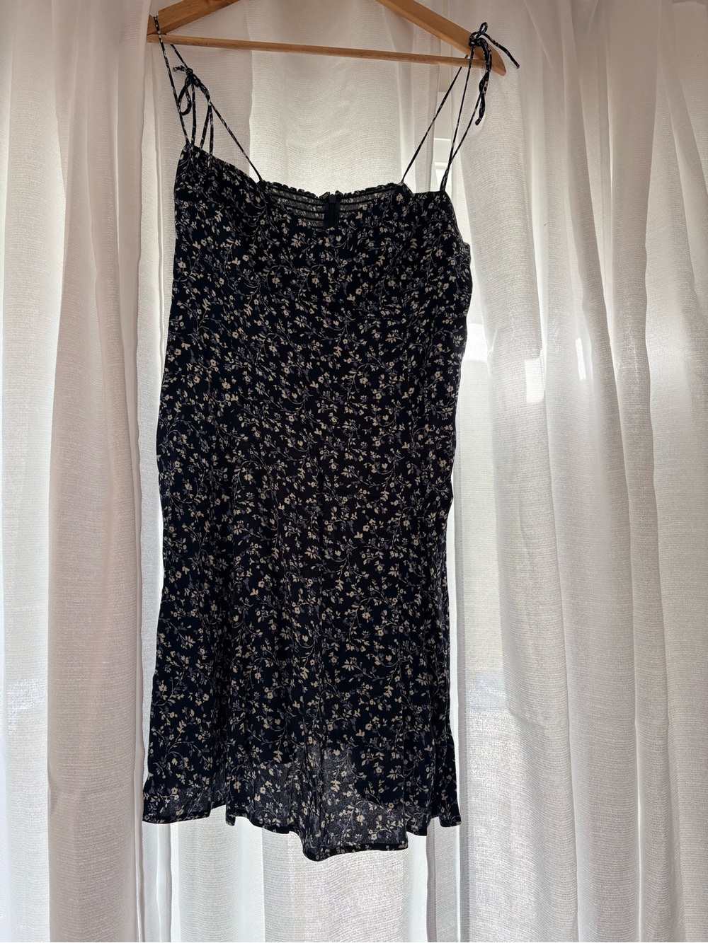 Reformation Women's Navy Floral dress
